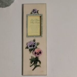 Elegant God Bless My Sister Floral Picture Frame with Purple and Pink Accents